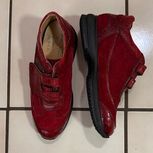 Walter Steiger Crimson Leather Sneakers